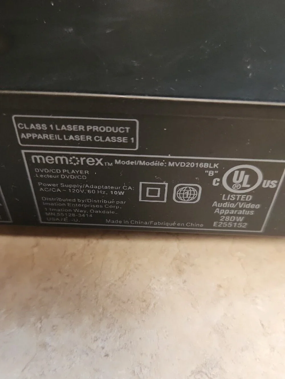 Model MVD29166BLK Black DVD Player - Compact Video Player